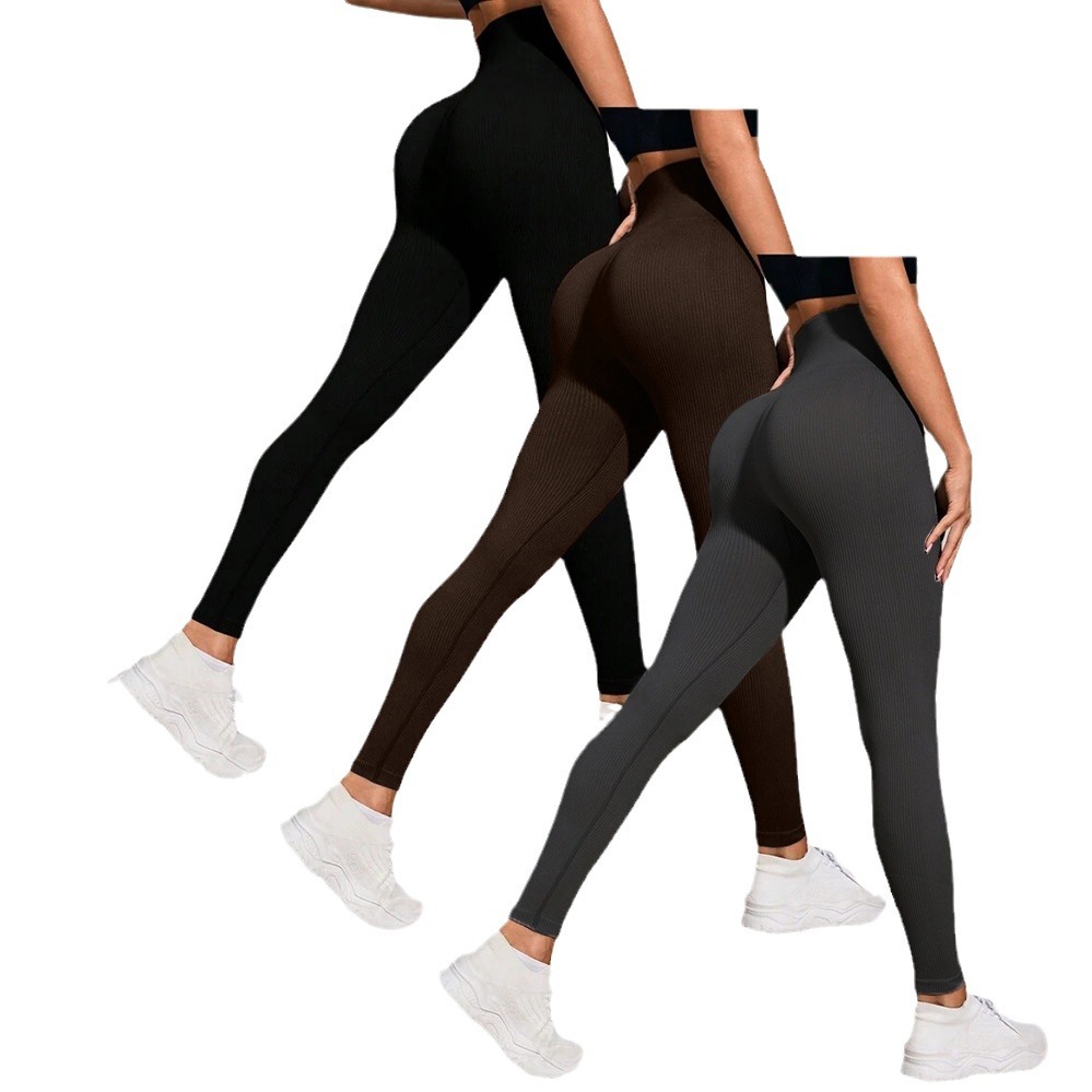 Threaded autumn and winter yoga pants